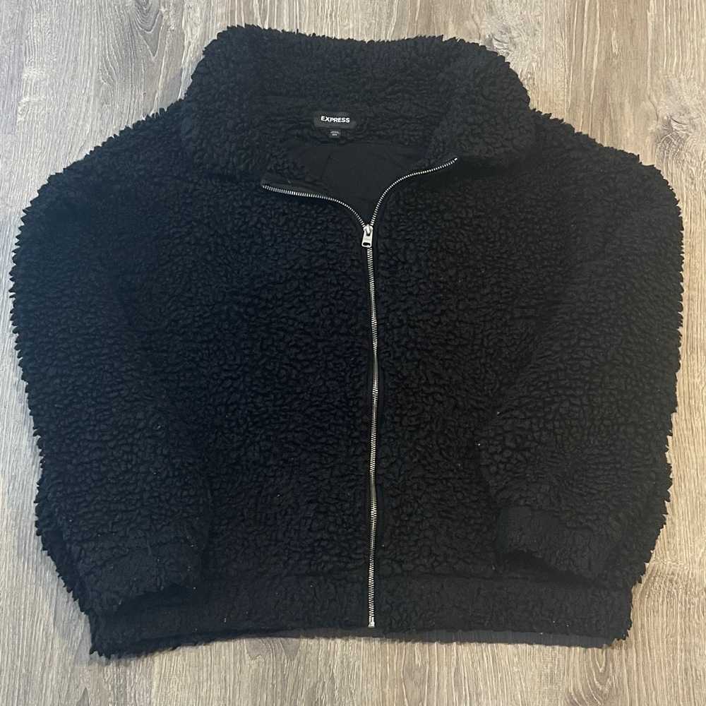 Express Black Sherpa Jacket
